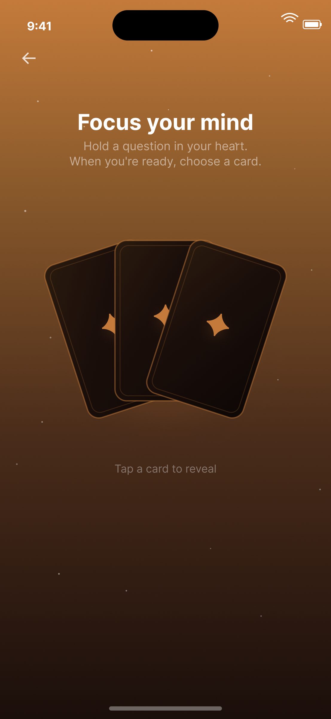 Ryte tarot screen